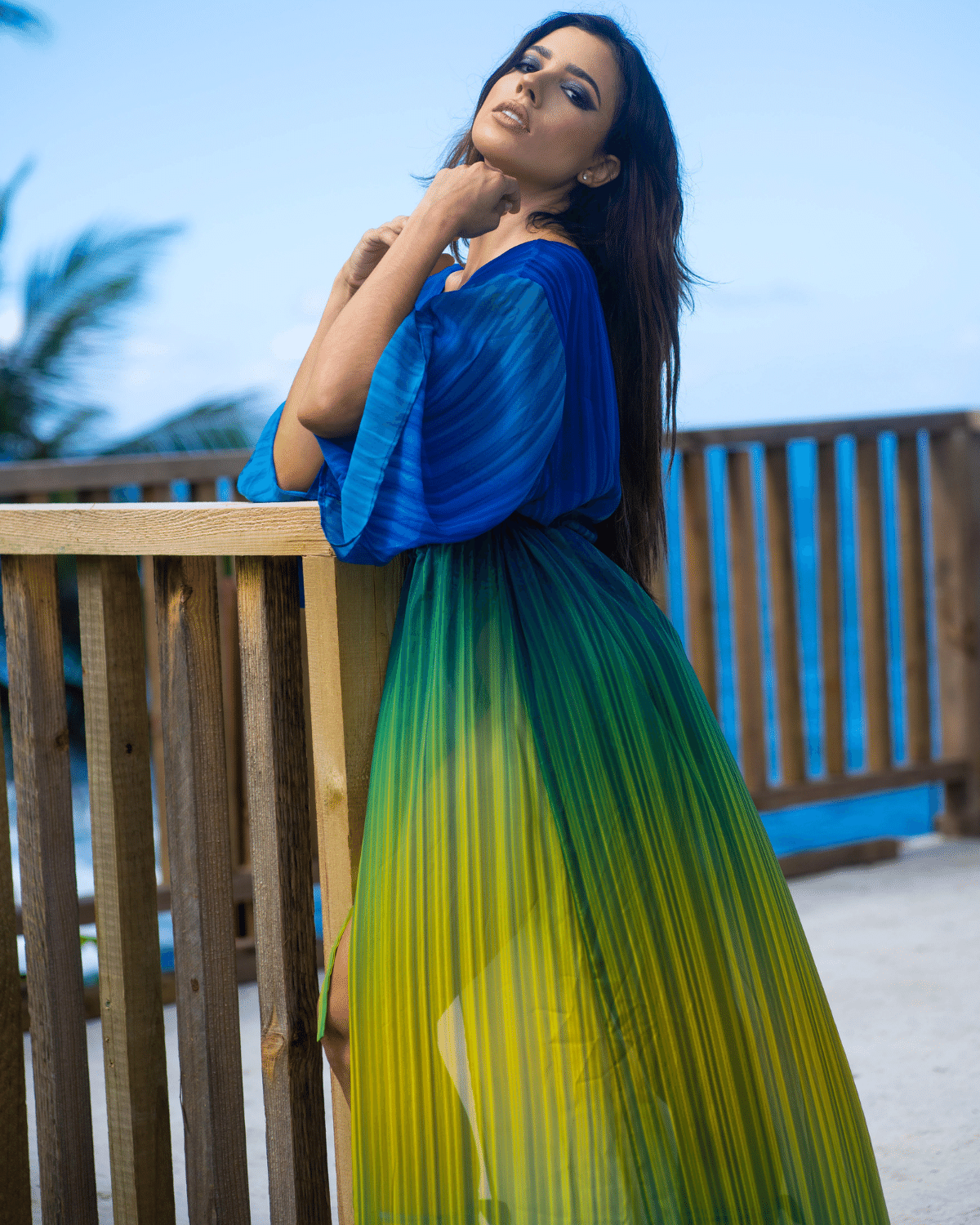 Beaded Striped Kimono