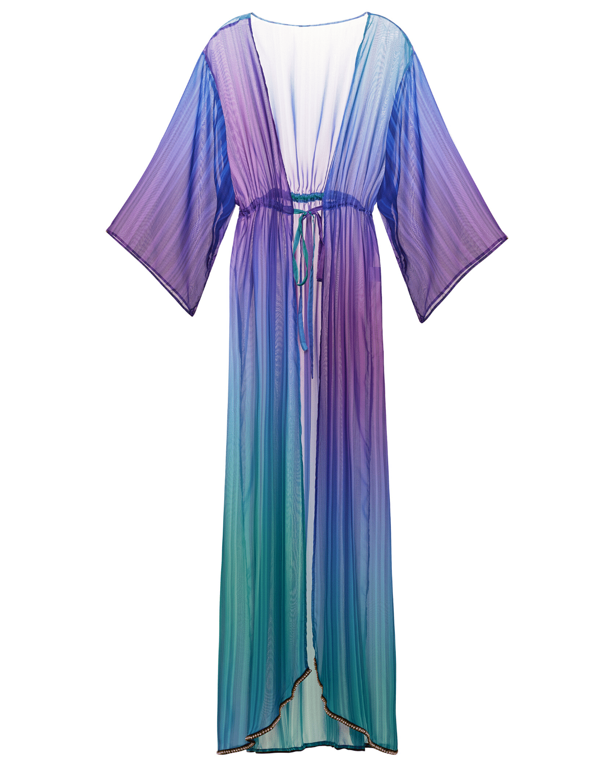Beaded Striped Kimono