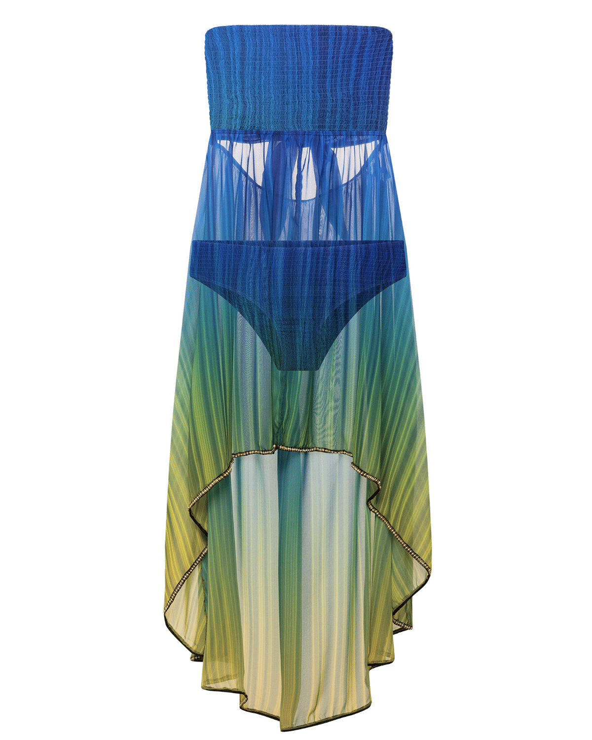 High-Low Smocked Dress | YellowBlue