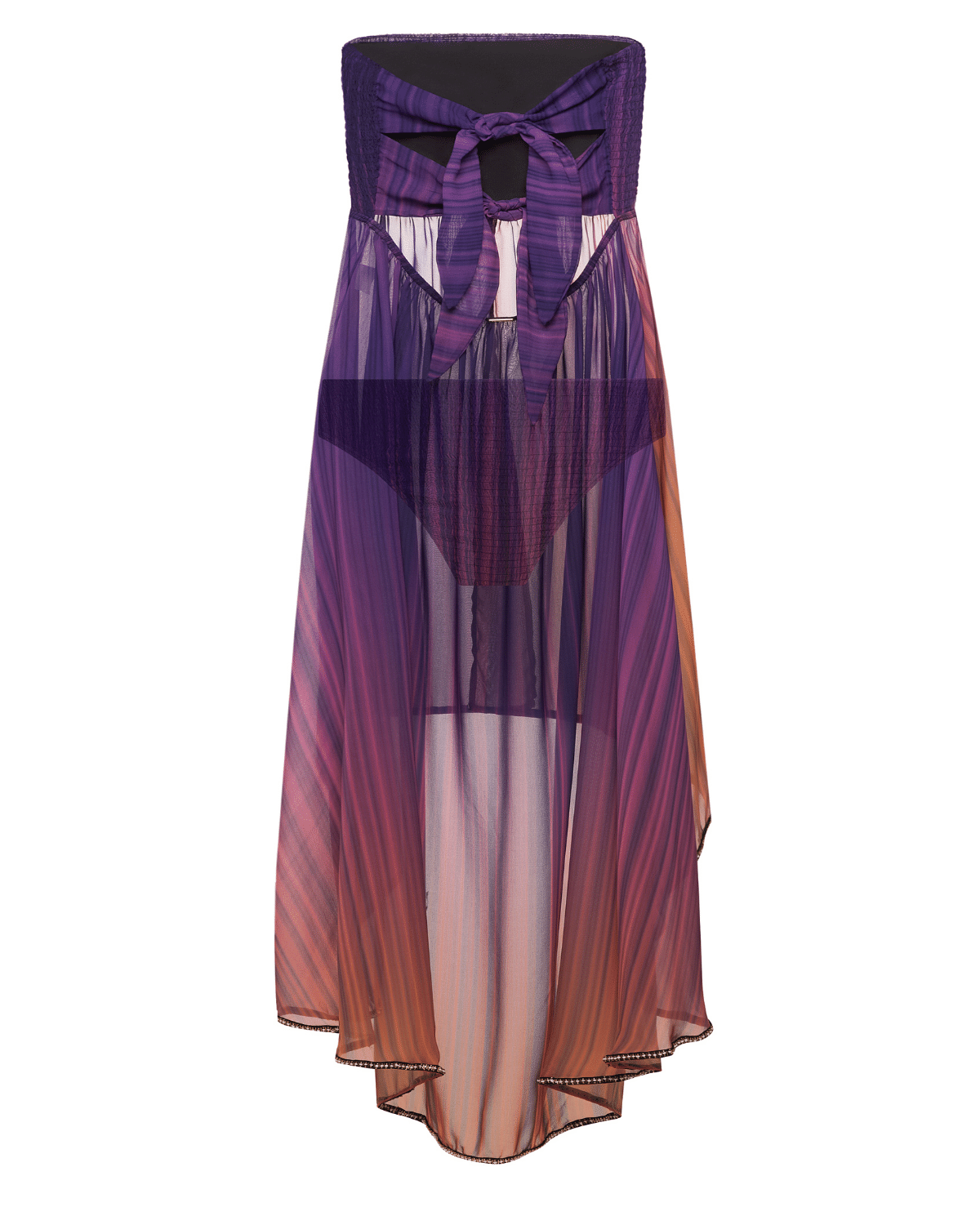 High-Low Smocked Dress | OrangePurple