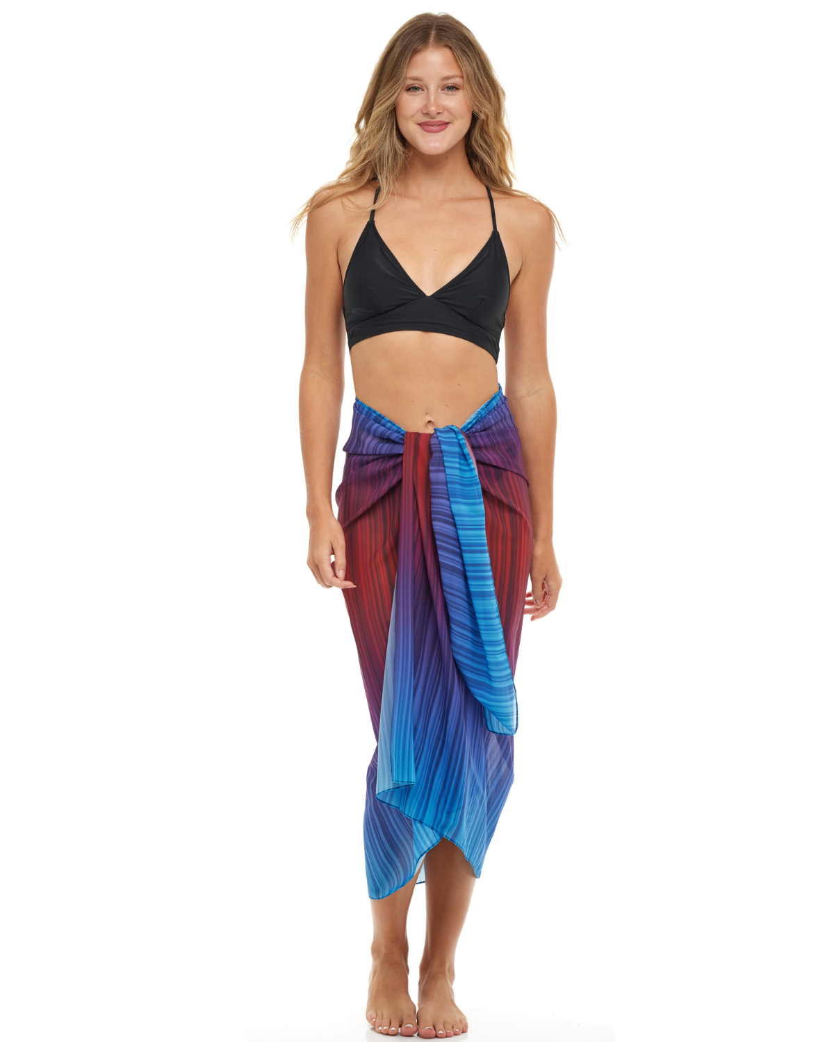 Beach Sarong | Pareo | Beach Scarf | Wrap | RedBlue