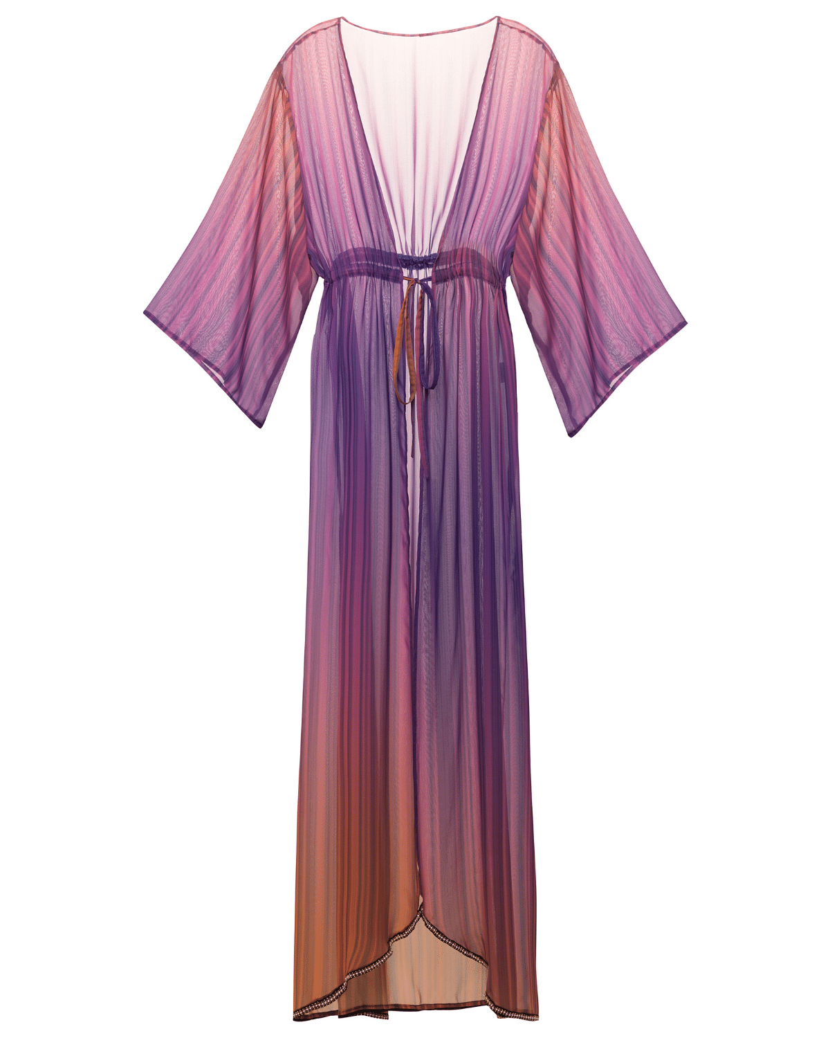 Beaded Striped Kimono