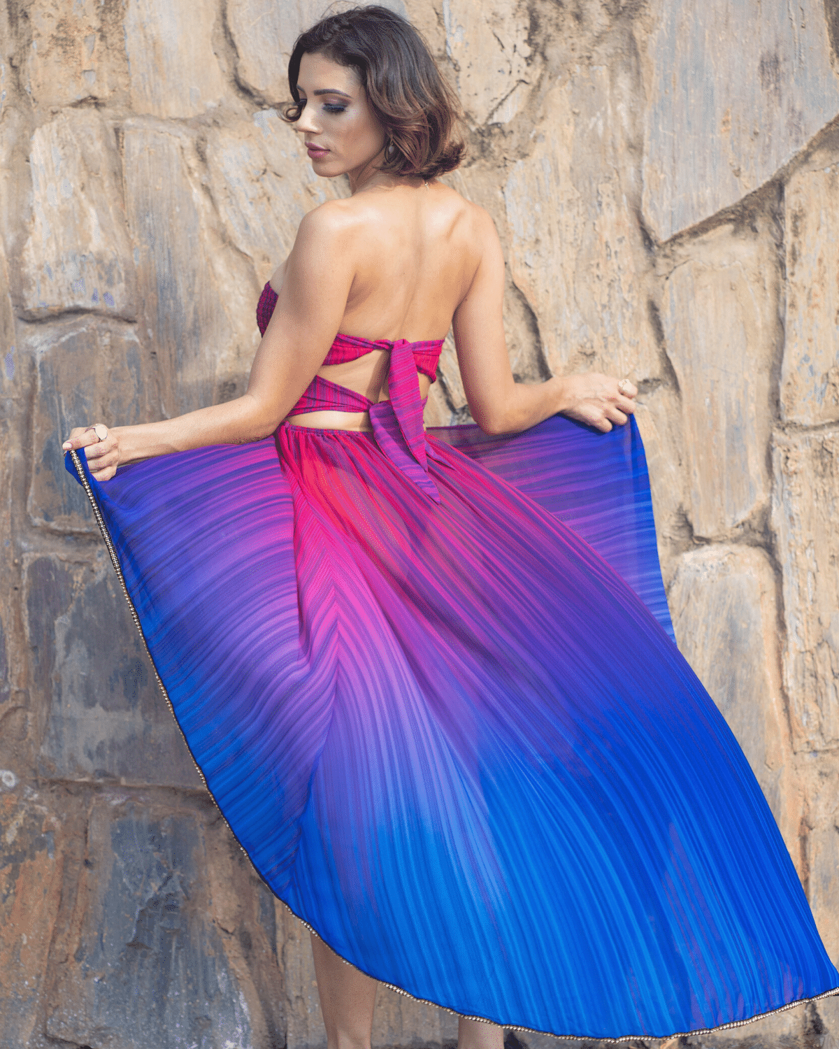 Blue and purple ombre dress deals