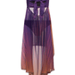 High-Low Smocked Dress | OrangePurple