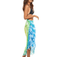 Tie Dye Inspired | Sarong | Pareo | Beach Scarf | Wrap | YellowBlue