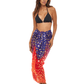 Gold Leopard Beach | Sarong | Pareo | Beach Scarf | Wrap | PinkMulti