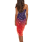 Gold Leopard Beach | Sarong | Pareo | Beach Scarf | Wrap | PinkMulti