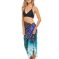 Gold Leopard Beach | Sarong | Pareo | Beach Scarf | Wrap | BlueMulti