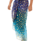 Gold Leopard Beach | Sarong | Pareo | Beach Scarf | Wrap | BlueMulti