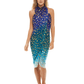 Gold Leopard Beach | Sarong | Pareo | Beach Scarf | Wrap | BlueMulti