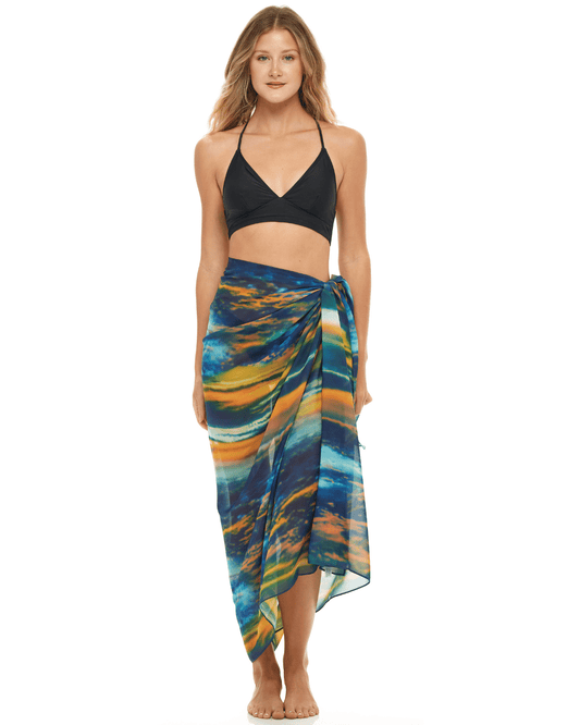 Beach Sarong | Pareo | Beach Scarf | Wrap | BlueYellow