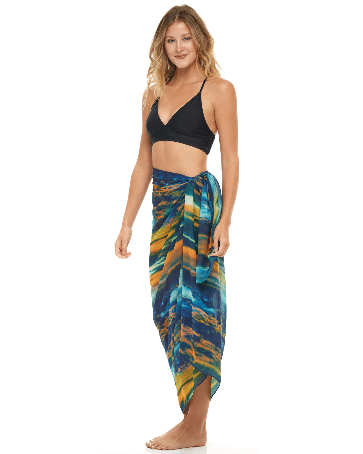 Beach Sarong | Pareo | Beach Scarf | Wrap | BlueYellow