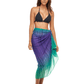 Beach Sarong | Pareo | Beach Scarf | Wrap | PurpleGreen